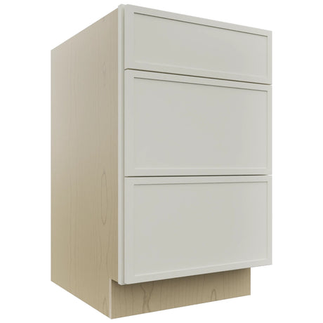 Fabuwood Luna Dove DB21 Base 3 Drawers Cabinet, Front View