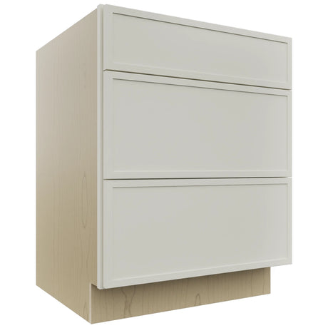 Fabuwood Luna Dove DB27 Base 3 Drawers Cabinet, Front View