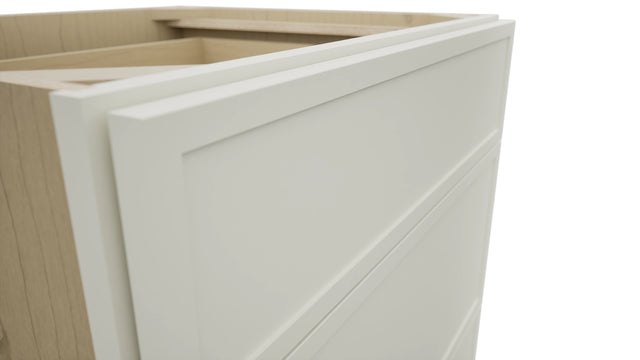 Fabuwood Luna Dove DB27 Base 3 Drawers Cabinet, Detail View
