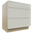 Fabuwood Luna Dove DB33 Base 3 Drawers Cabinet, Front View