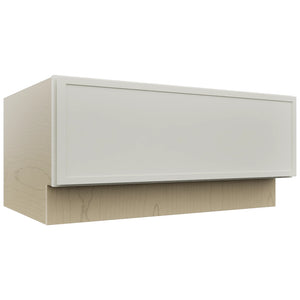 Fabuwood Luna Dove DBS36 Base Bench Seat Cabinet, Front View