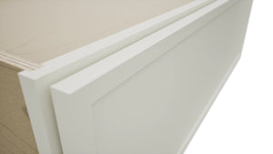 Fabuwood Luna Dove DBS36 Base Bench Seat Cabinet, Detail View