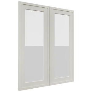 Fabuwood Luna Dove DS GDW2430 Wall Glass Door, Front View