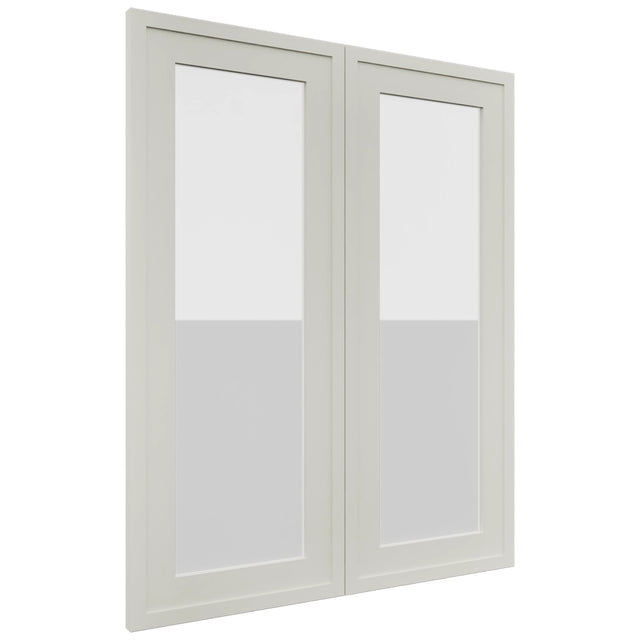 Fabuwood Luna Dove DS GDW2430 Wall Glass Door, Front View