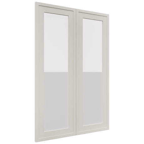 Fabuwood Luna Dove DS GDW2436 Wall Glass Door, Front View