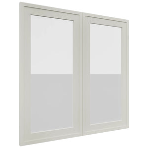 Fabuwood Luna Dove DS GDW3030 Wall Glass Door, Front View