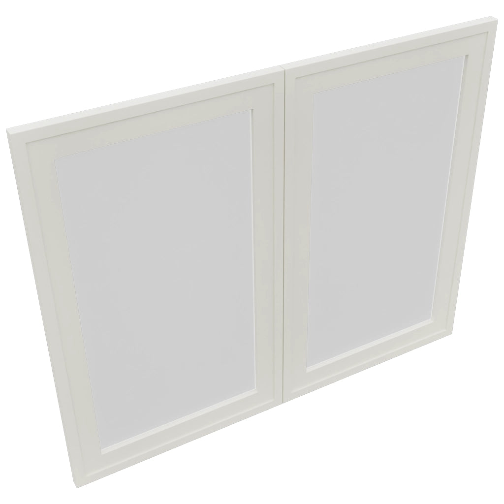 Fabuwood Luna Dove DS GDW3630 Wall Glass Door, Top View