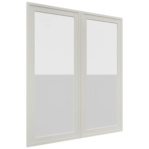 Fabuwood Luna Dove DS GDW3642 Wall Glass Door, Front View