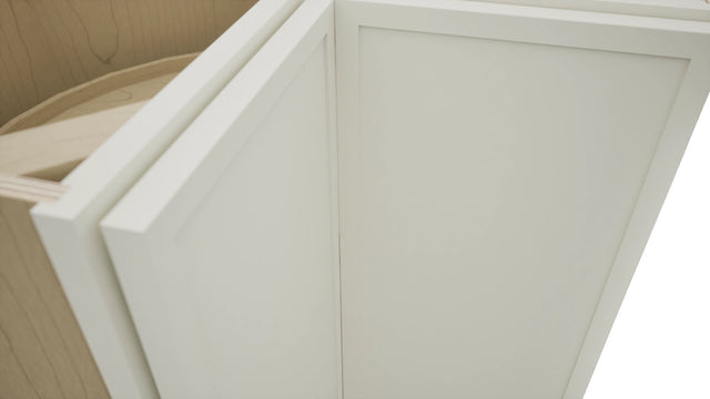 Fabuwood Luna Dove LSB36 Base Corner Lazy Susan Cabinet, Detail View