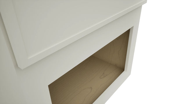 Fabuwood Luna Dove MC303021 Wall Microwave Cabinet, Detail View