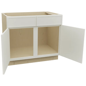 Fabuwood Luna Dove SB39 Base Sink Cabinet, Open View