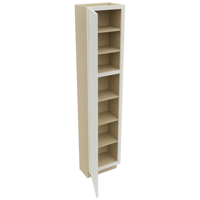 Fabuwood Luna Dove TP181284 Tall Pantry Cabinet, Open View
