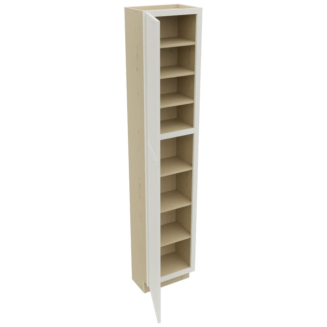 Fabuwood Luna Dove TP181290 Tall Pantry Cabinet, Open View