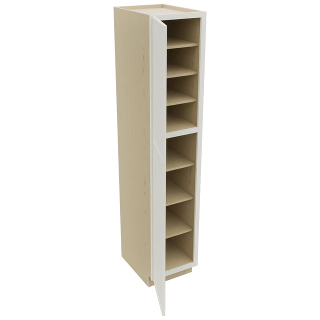 Fabuwood Luna Dove TP182490 Tall Pantry Cabinet, Open View