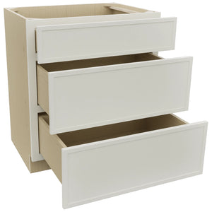 Fabuwood Luna Dove VDB30-34 Vanity Drawer Cabinet, Open View