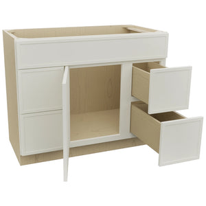 Fabuwood Luna Dove VSD30DL Vanity Combo Cabinet, Open View