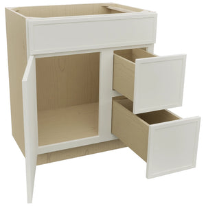 Fabuwood Luna Dove VSD36DR Vanity Combo Cabinet, Open View