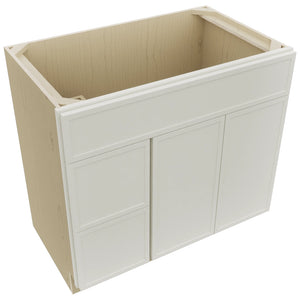 Fabuwood Luna Dove VSD42 Vanity Combo Cabinet, Top View