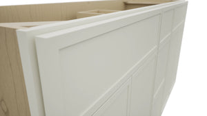 Fabuwood Luna Dove VSD60DOUBLE Vanity Combo Cabinet, Detail View