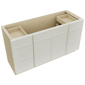 Fabuwood Luna Dove VSD60SINGLE Vanity Combo Cabinet, Top View