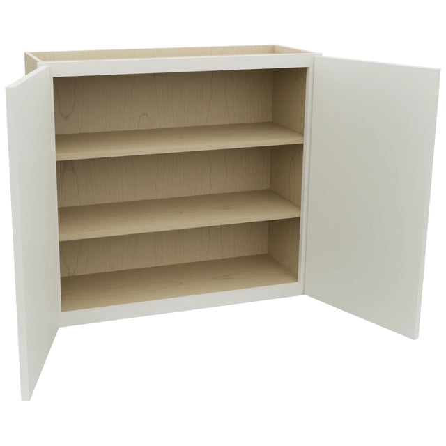 Fabuwood Luna Dove W3330 Wall Standard Cabinet, Open View