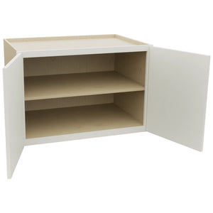 Fabuwood Luna Dove W362424 Wall Deep Cabinet, Open View