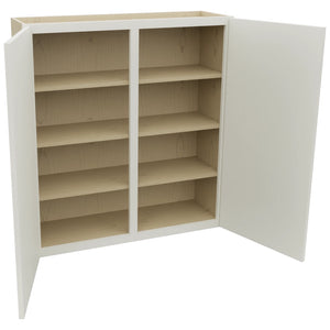 Fabuwood Luna Dove W3942 Wall Standard Cabinet, Open View