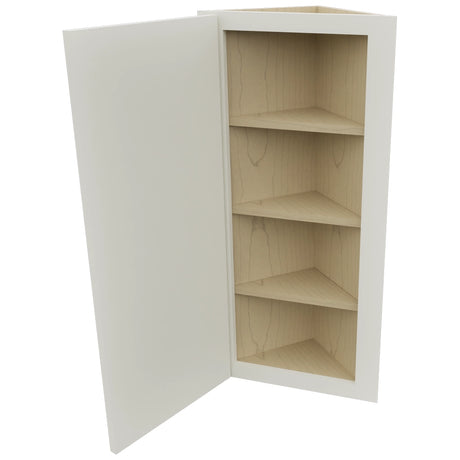 Fabuwood Luna Dove WAE1236 Wall Angle End Cabinet, Open View