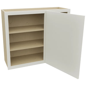 Fabuwood Luna Dove WBC3630 Wall Corner Blind Cabinet, Open View