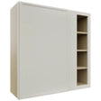 Fabuwood Luna Dove WBC3636 Wall Corner Blind Cabinet, Front View
