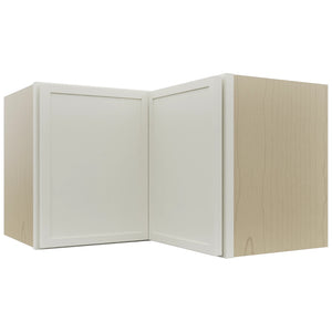 Fabuwood Luna Dove WPC2415 Wall Corner Pie Cabinet, Front View