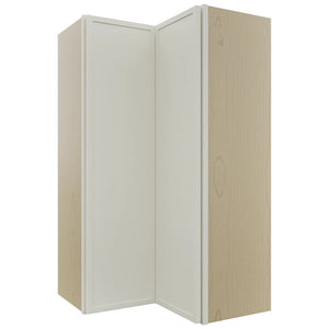 Fabuwood Luna Dove WPC2442 Wall Corner Pie Cabinet, Front View