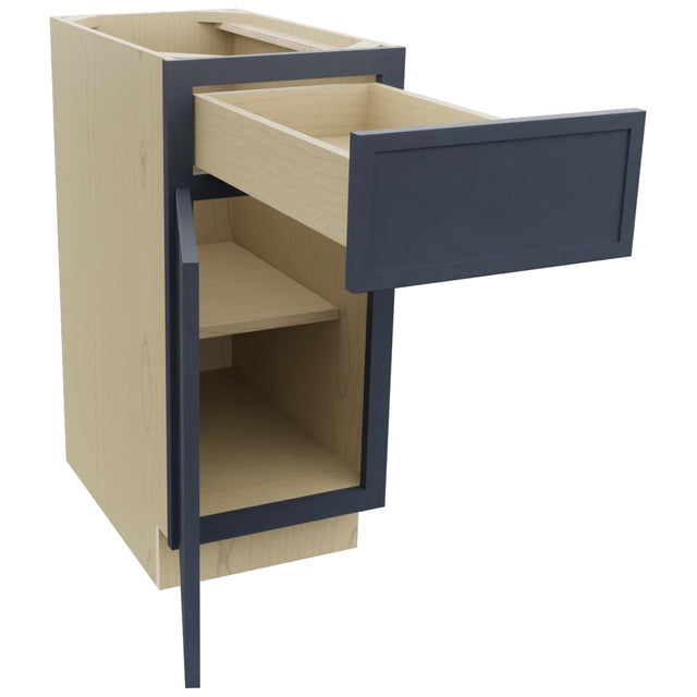 Fabuwood Luna Indigo B15 Base Standard Cabinet, Open View