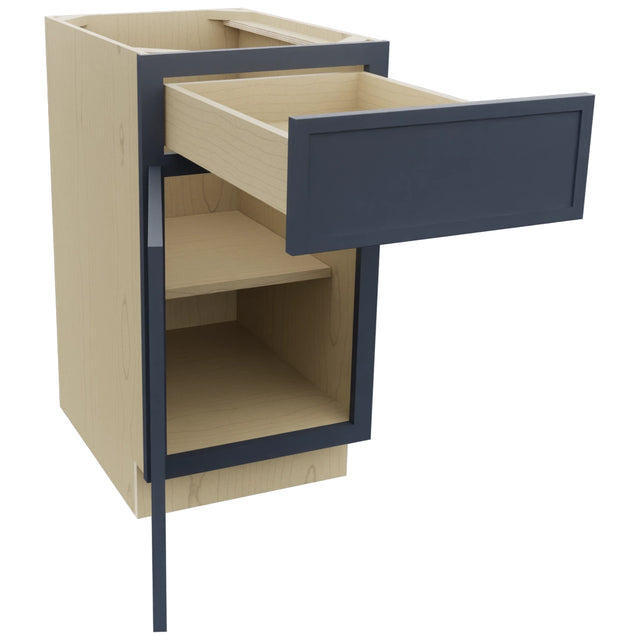 Fabuwood Luna Indigo B18 Base Standard Cabinet, Open View