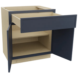 Fabuwood Luna Indigo B30 Base Standard Cabinet, Open View
