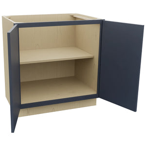 Fabuwood Luna Indigo B33FD Base Full Door Cabinet, Open View
