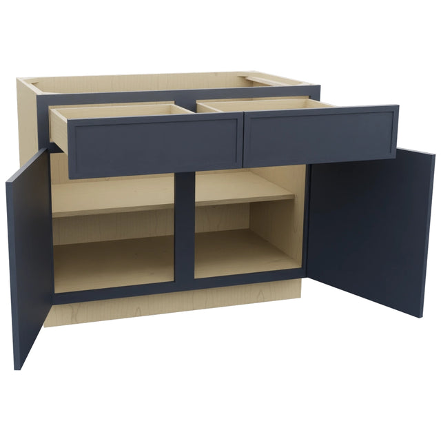 Fabuwood Luna Indigo B42 Base Standard Cabinet, Open View