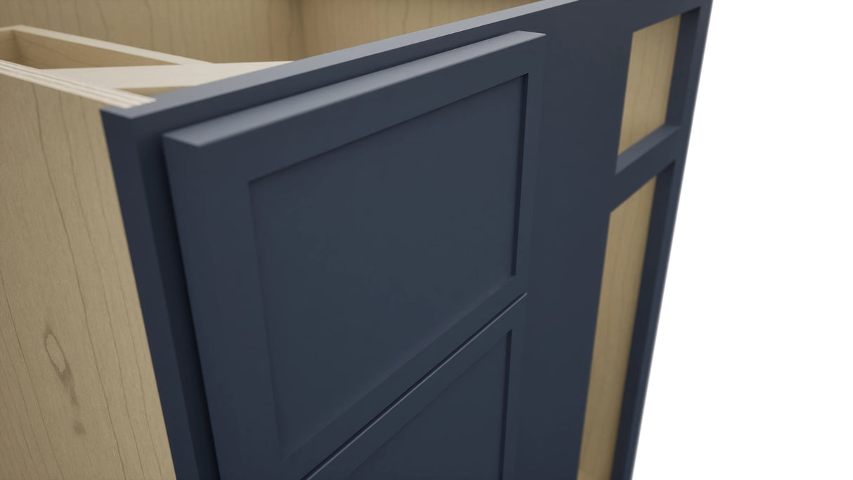 Fabuwood Luna Indigo BLB36/39 Base Corner Blind Cabinet, Detail View