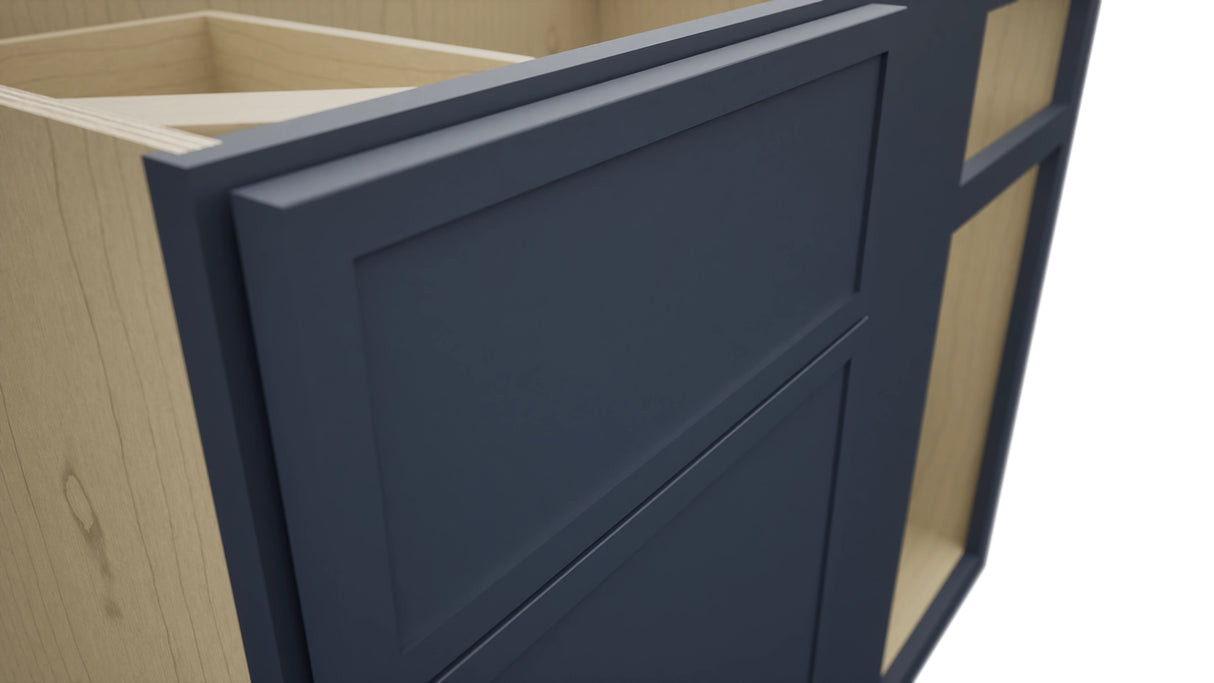 Fabuwood Luna Indigo BLB42/45 Base Corner Blind Cabinet, Detail View