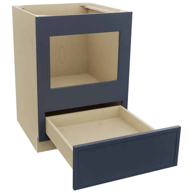 Fabuwood Luna Indigo BMC24 Base Microwave Cabinet, Open View