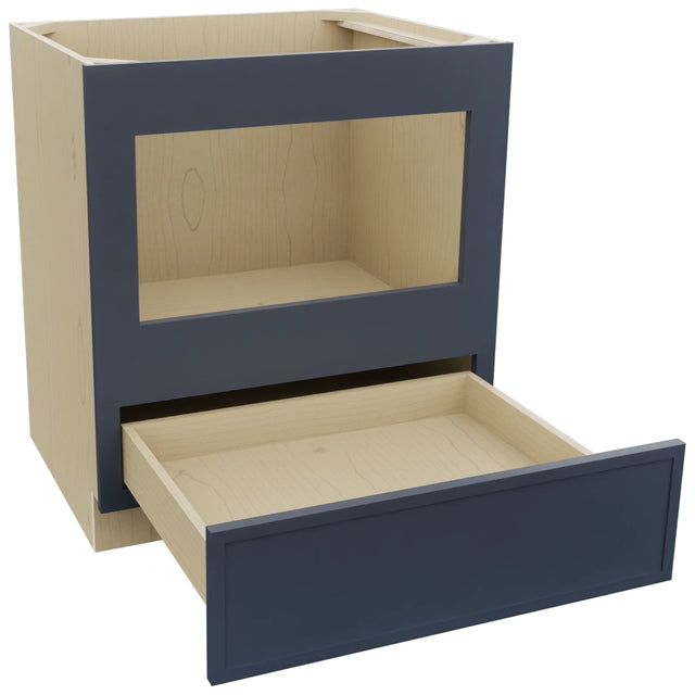 Fabuwood Luna Indigo BMC30 Base Microwave Cabinet, Open View