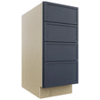 Fabuwood Luna Indigo DB15-4 Base 4 Drawers Cabinet, Front View