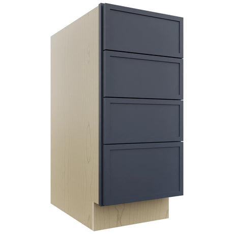 Fabuwood Luna Indigo DB15-4 Base 4 Drawers Cabinet, Front View