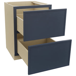 Fabuwood Luna Indigo DB24-2 Base 2 Drawers Cabinet, Open View
