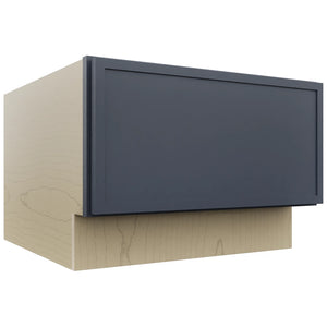 Fabuwood Luna Indigo DBS24 Base Bench Seat Cabinet, Front View