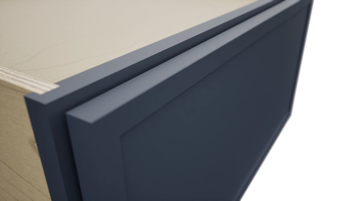 Fabuwood Luna Indigo DBS24 Base Bench Seat Cabinet, Detail View