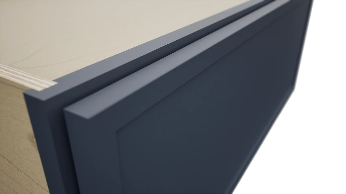 Fabuwood Luna Indigo DBS30 Base Bench Seat Cabinet, Detail View