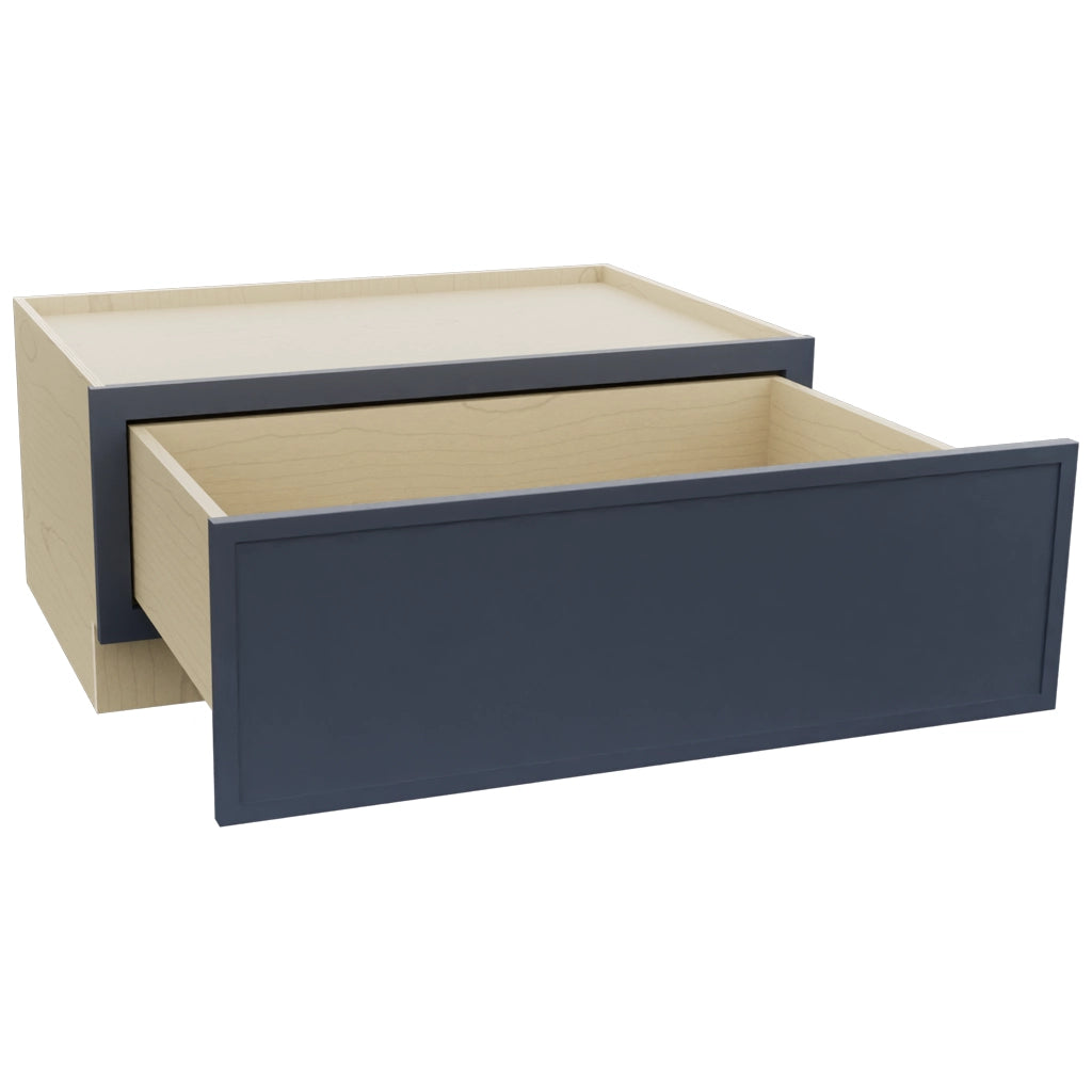 Fabuwood Luna Indigo DBS36 Base Bench Seat Cabinet, Open View