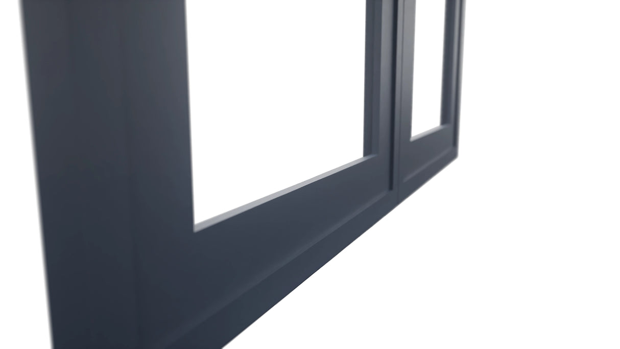 Fabuwood Luna Indigo DS DFG3030 Wall Prepped Door, Detail View