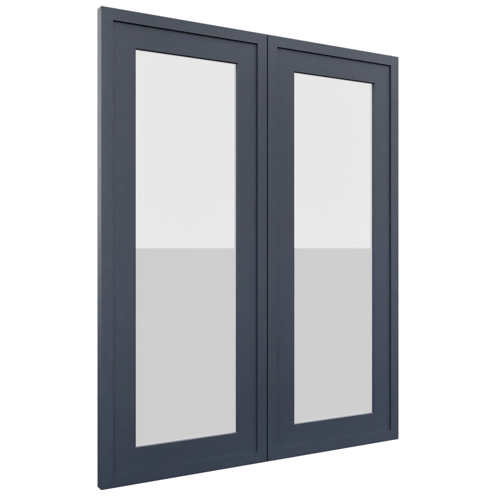 Fabuwood Luna Indigo DS GDW2430 Wall Glass Door, Front View